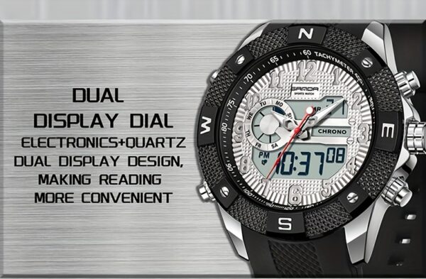 SANDA Men's Sports Watch – Analog Digital Quartz with LED Display - Image 24