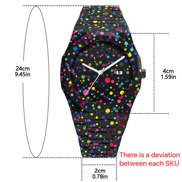 Funky Men's Quartz Watch – Stylish Round Dial, Calendar Feature, Battery Powered, Ideal Gift for Valentine’s & Father’s Day - Image 9