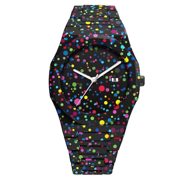 Funky Men's Quartz Watch – Stylish Round Dial, Calendar Feature, Battery Powered, Ideal Gift for Valentine’s & Father’s Day - Image 8