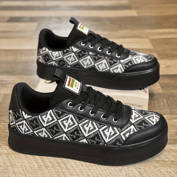 Comfy Men's Graffiti Skate Shoes – Soft Sole, Durable Sneakers for Walking & Outdoor Activities - Image 6