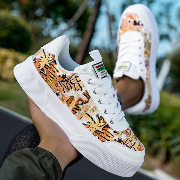 Comfy Men's Graffiti Skate Shoes – Soft Sole, Durable Sneakers for Walking & Outdoor Activities - Image 10