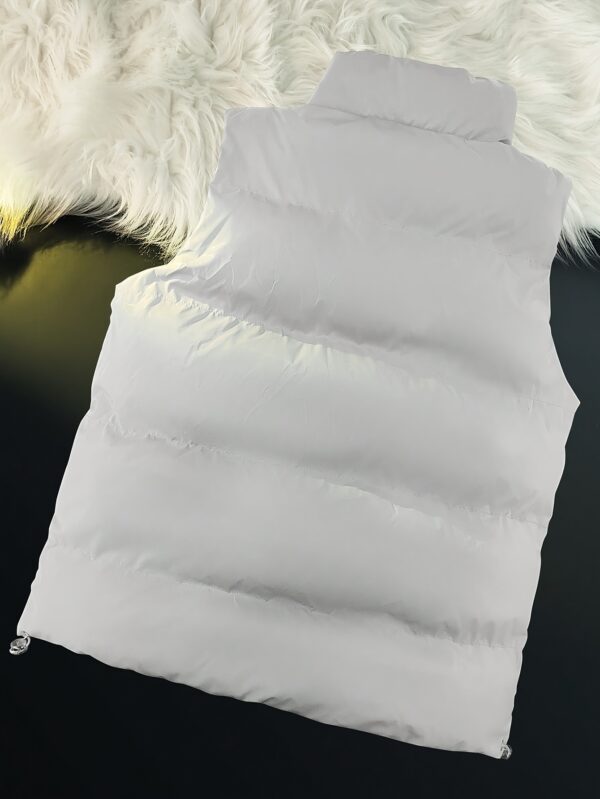 Men's Winter Sleeveless Vest with Thick Fleece Lining, Warm Stand Collar Zip-Up Jacket with Pockets - Perfect for Fall & Winter Comfort - Image 4