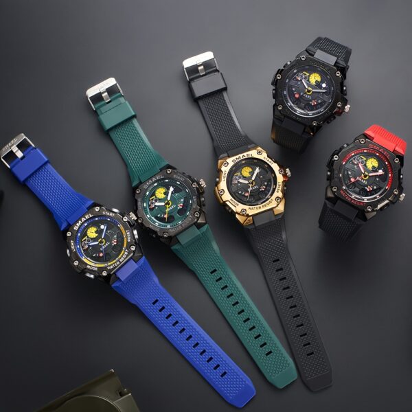 SMAEL Outdoor Sports Watch – Racing Dashboard Design, LED Stopwatch & Quartz Movement – For Men & Women - Image 14