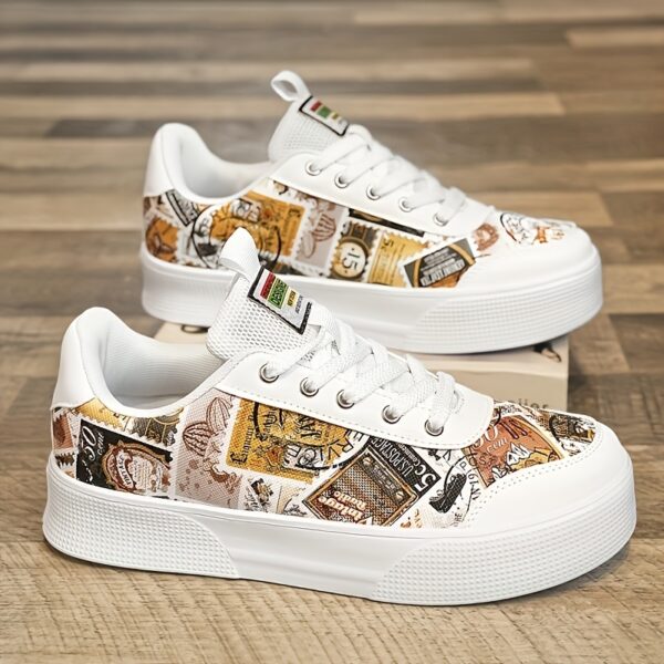 Comfy Men's Graffiti Skate Shoes – Soft Sole, Durable Sneakers for Walking & Outdoor Activities - Image 8