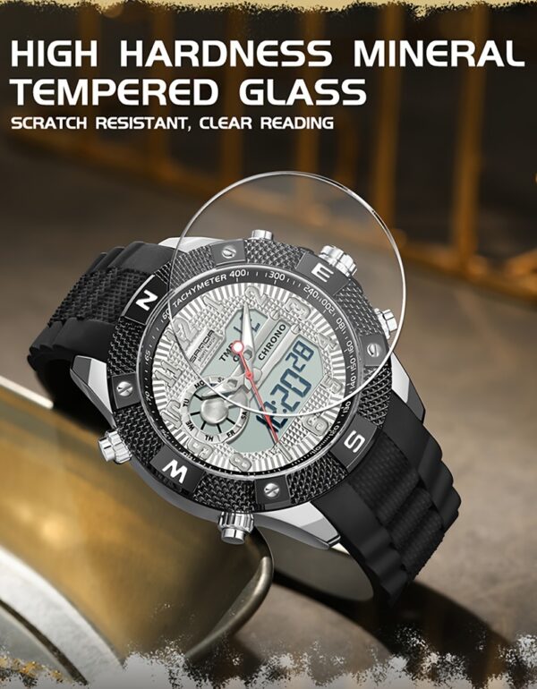 SANDA Men's Sports Watch – Analog Digital Quartz with LED Display - Image 17