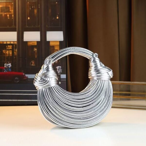 New Internet Famous Noodle Bag – Handmade Woven Crossbody Shoulder Bag for Women - Image 5