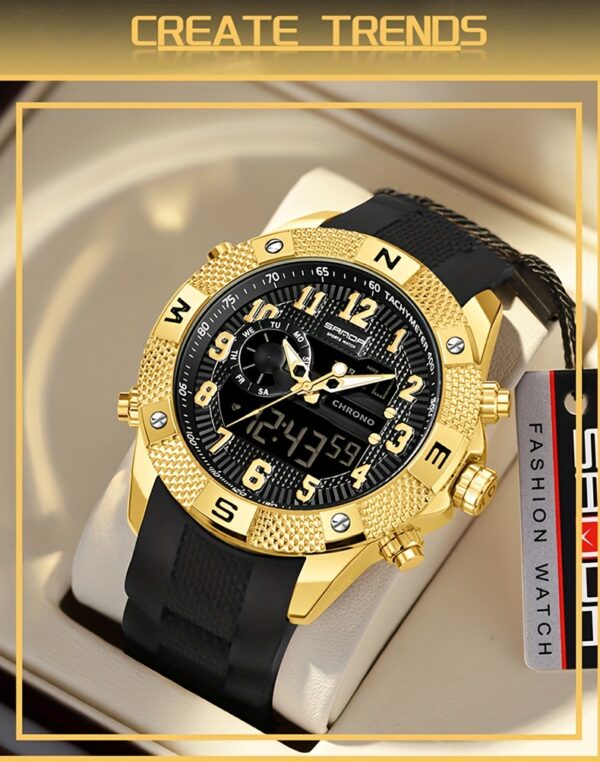 SANDA Men's Sports Watch – Analog Digital Quartz with LED Display - Image 19