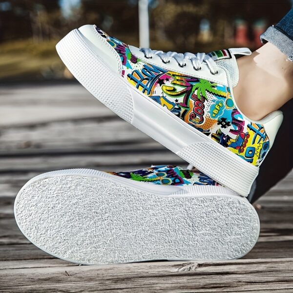 Comfy Men's Graffiti Skate Shoes – Soft Sole, Durable Sneakers for Walking & Outdoor Activities - Image 20