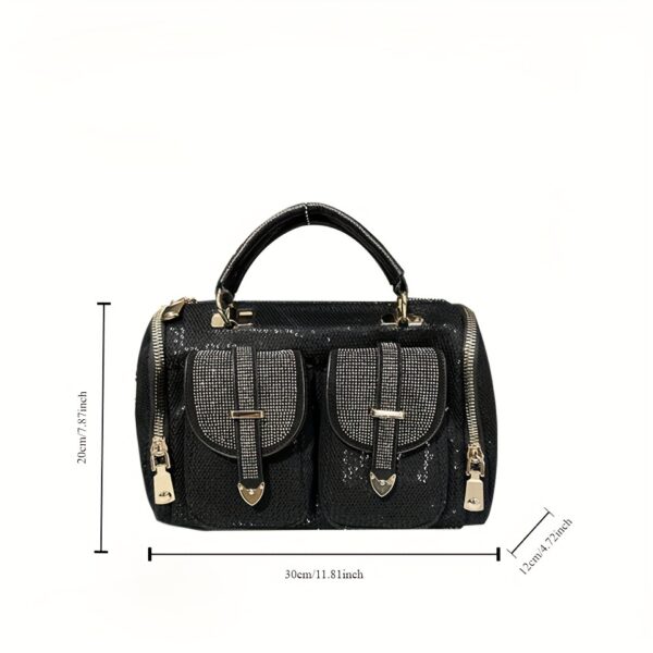 Elegant Large-Capacity Rhinestone Glitter Bag – Stylish Shoulder & Crossbody Handbag for Women - Image 6