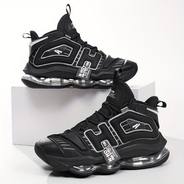 Men's High-Top Basketball Sneakers – Air Cushion, Non-Slip EVA Sole, Breathable Insole - Image 2
