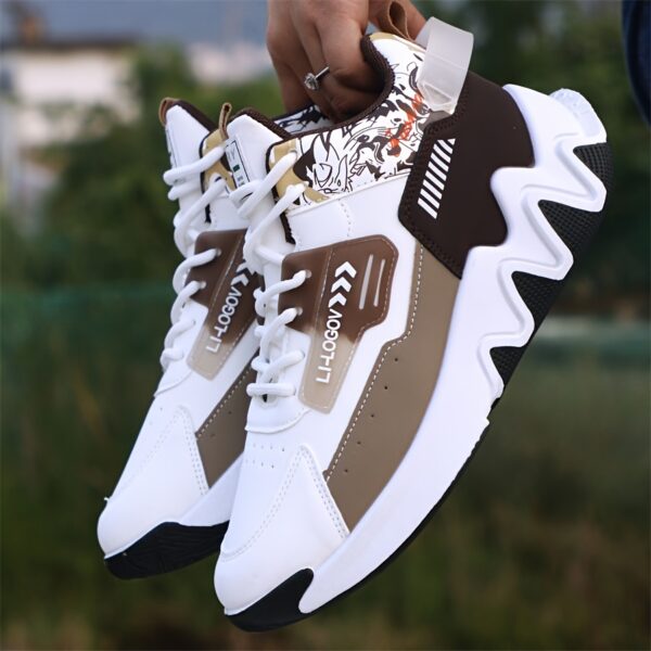 Comfortable Cartoon High-Top Running Shoes – Non-Slip Lace-Up for Outdoor & All-Season - Image 2