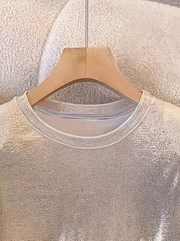 Women’s Champagne Paris Graphic T-Shirt – Casual Round Neck, Sparkle Princess Design, Machine Washable, Perfect for Spring/Summer/Fall - Image 10