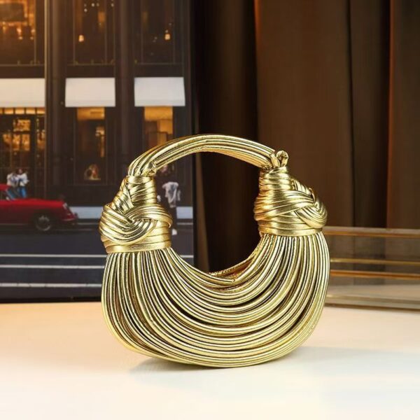 New Internet Famous Noodle Bag – Handmade Woven Crossbody Shoulder Bag for Women - Image 3