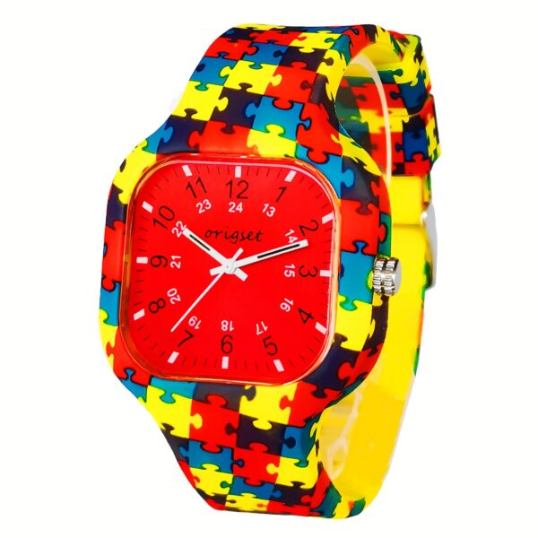 Origset Nurse Watch – Unisex Medical Watch for Nurses & Doctors, 24H Dial, Yellow & Red