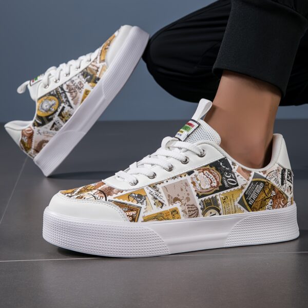Comfy Men's Graffiti Skate Shoes – Soft Sole, Durable Sneakers for Walking & Outdoor Activities - Image 16