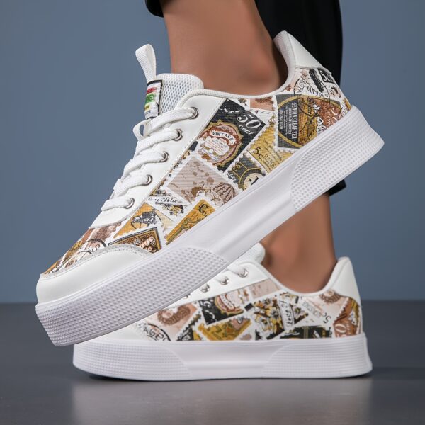 Comfy Men's Graffiti Skate Shoes – Soft Sole, Durable Sneakers for Walking & Outdoor Activities - Image 12
