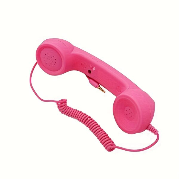 Retro Wired Telephone Handset with Type-C Adapter – Compatible with iPhone 15/16 & Android, Mic, 3.5mm Jack, Tangle-Free Cable - Image 12