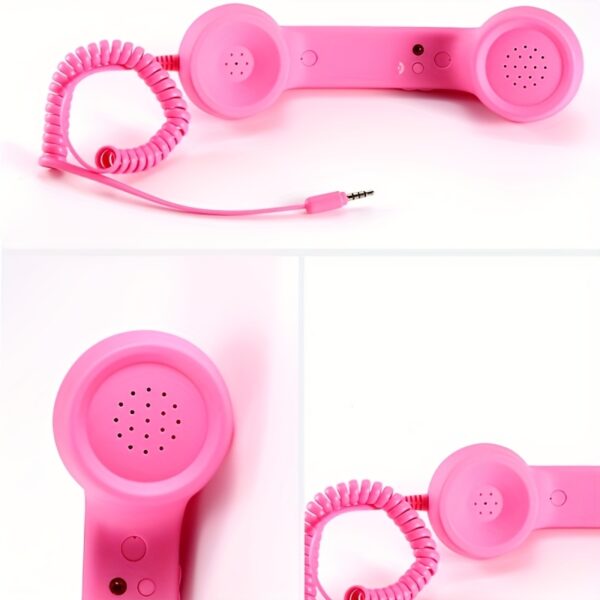 Retro Wired Telephone Handset with Type-C Adapter – Compatible with iPhone 15/16 & Android, Mic, 3.5mm Jack, Tangle-Free Cable - Image 11